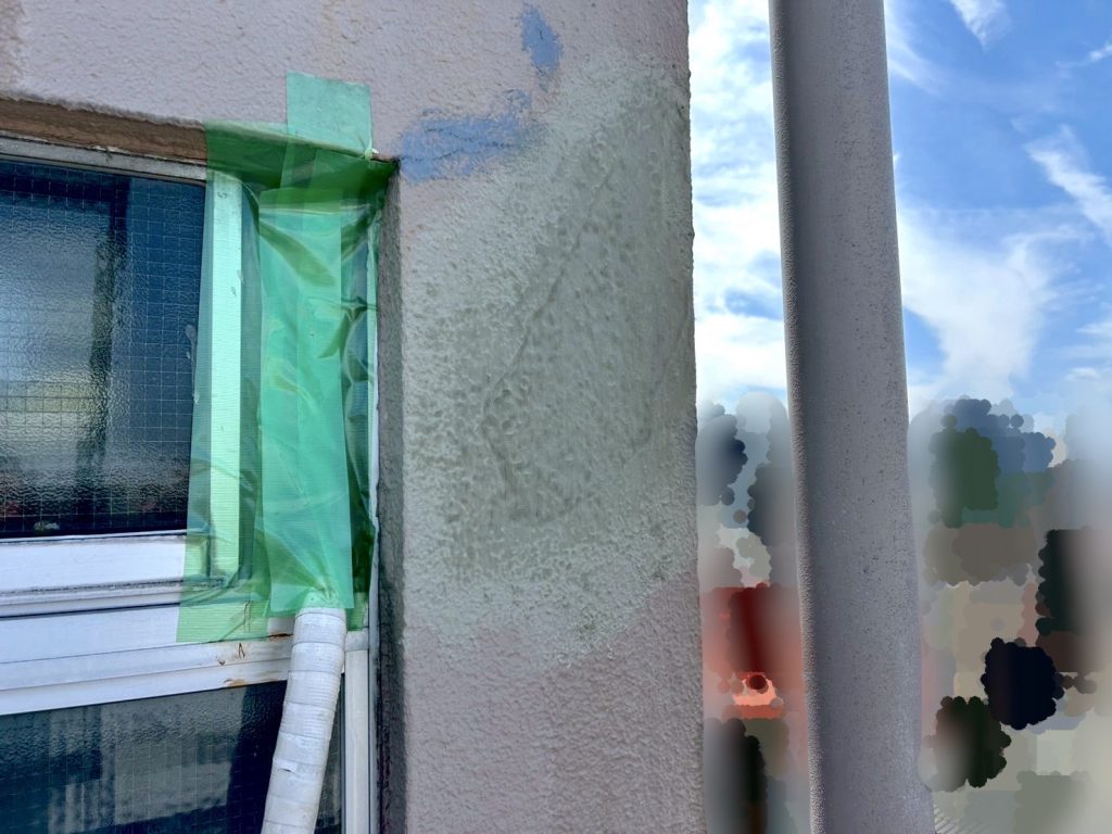 外壁の下地調整後の状態