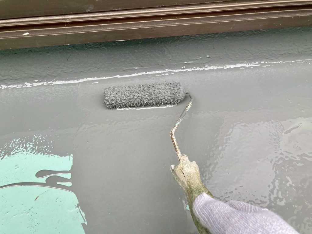 ベランダ防水トップコート塗布