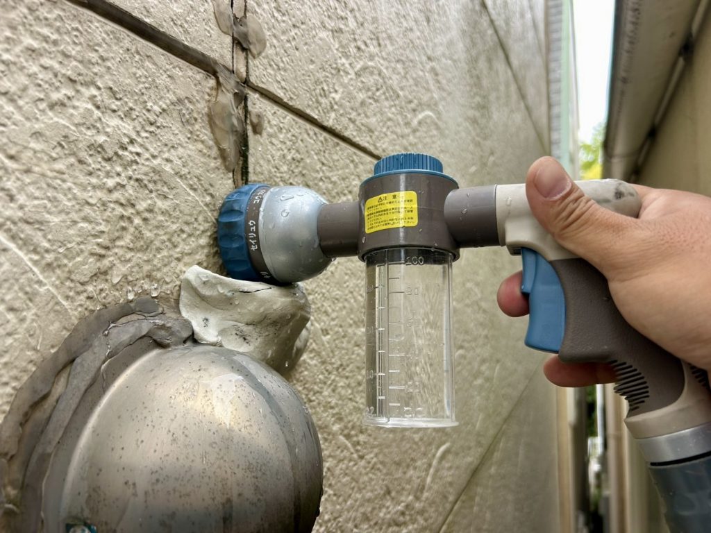 調査液添加後、散水