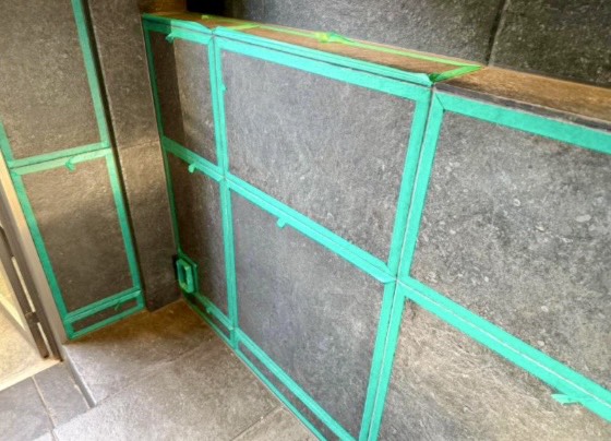 シーリング施工部養生